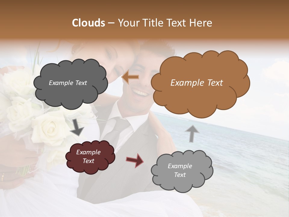 Bridal Dress Celebration Happy PowerPoint Template