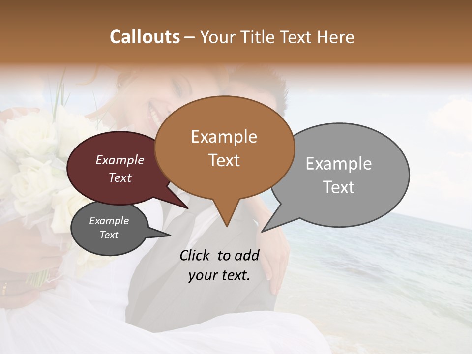 Bridal Dress Celebration Happy PowerPoint Template