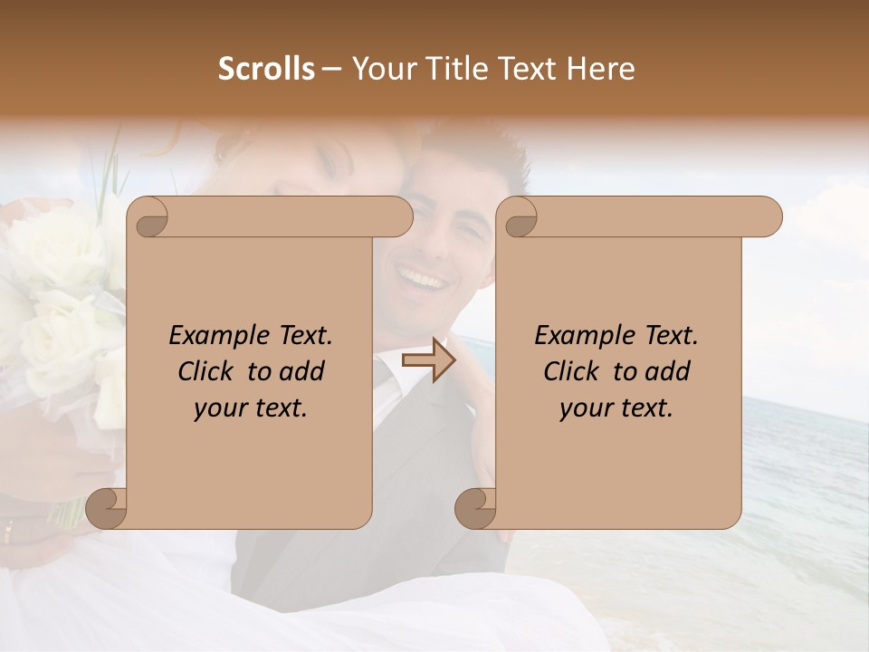 Bridal Dress Celebration Happy PowerPoint Template