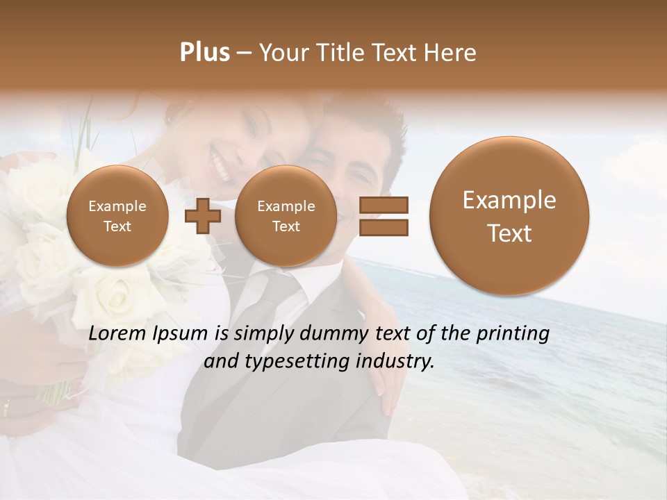 Bridal Dress Celebration Happy PowerPoint Template