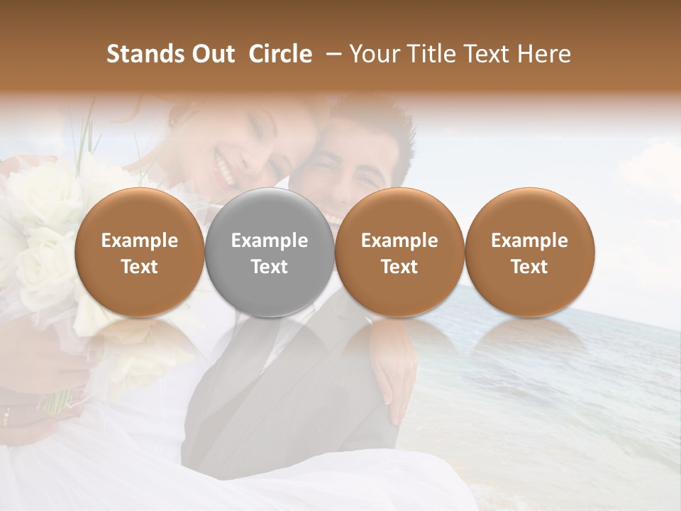 Bridal Dress Celebration Happy PowerPoint Template