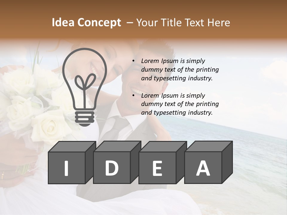 Bridal Dress Celebration Happy PowerPoint Template