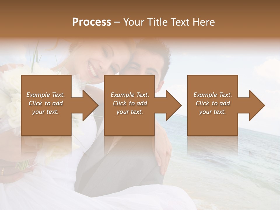 Bridal Dress Celebration Happy PowerPoint Template