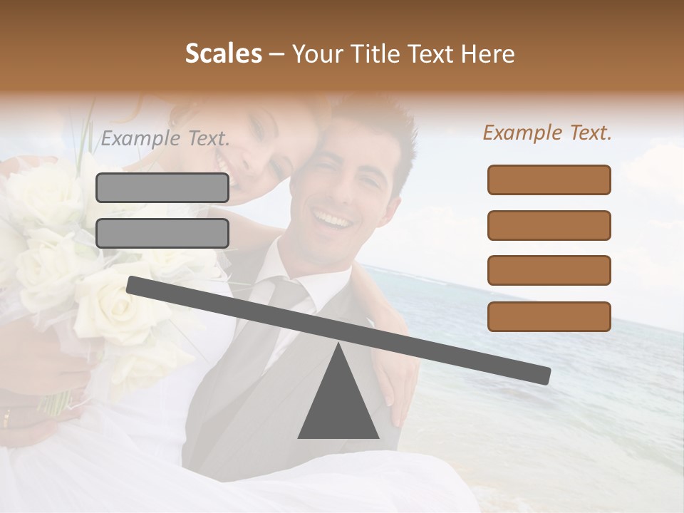 Bridal Dress Celebration Happy PowerPoint Template