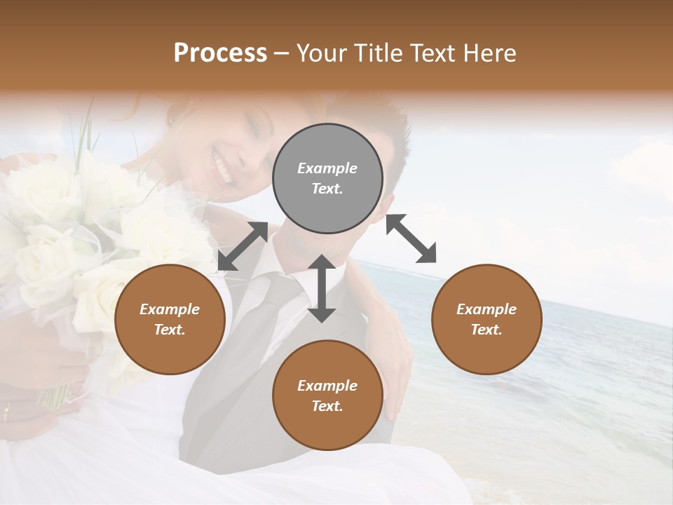 Bridal Dress Celebration Happy PowerPoint Template