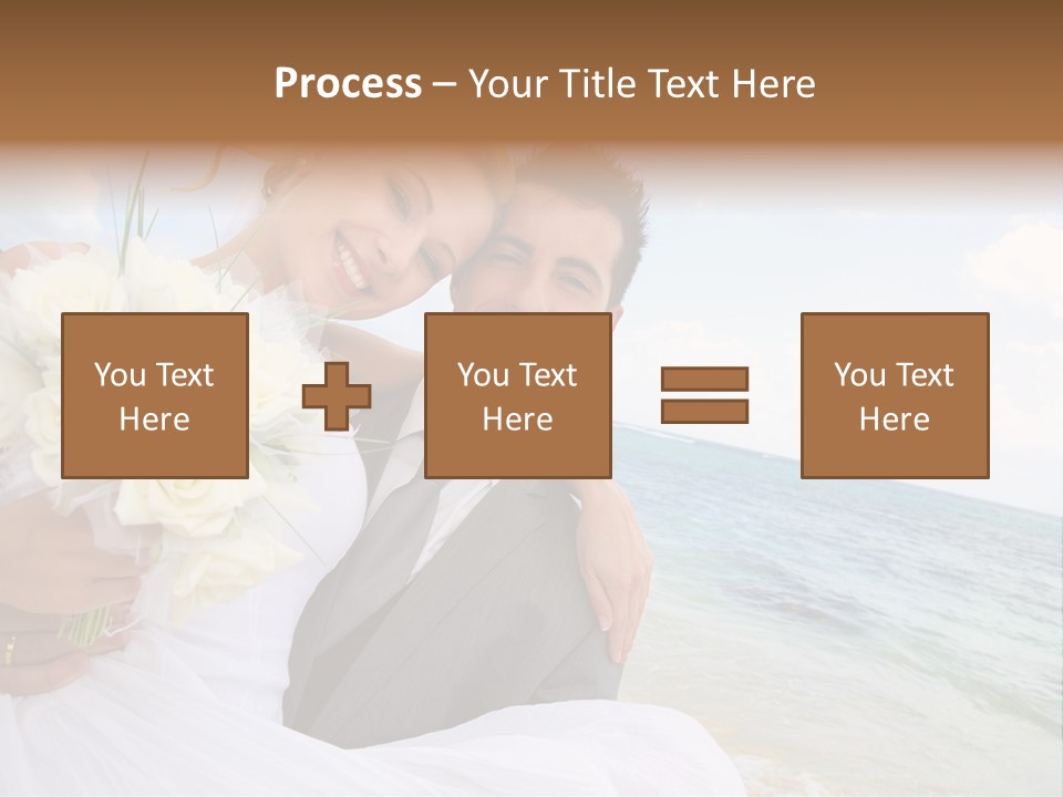 Bridal Dress Celebration Happy PowerPoint Template