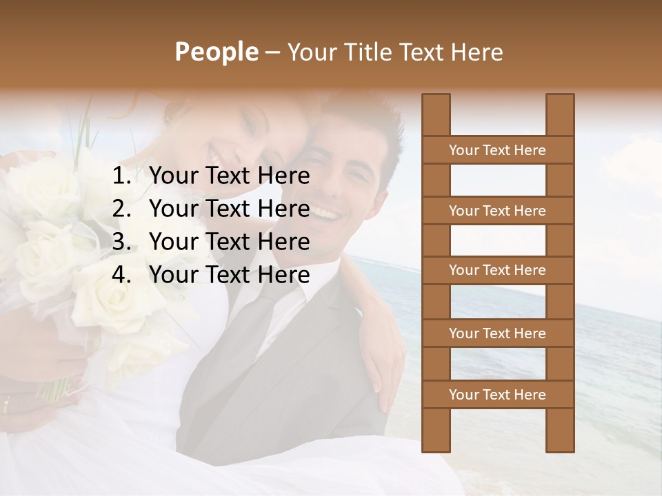 Bridal Dress Celebration Happy PowerPoint Template