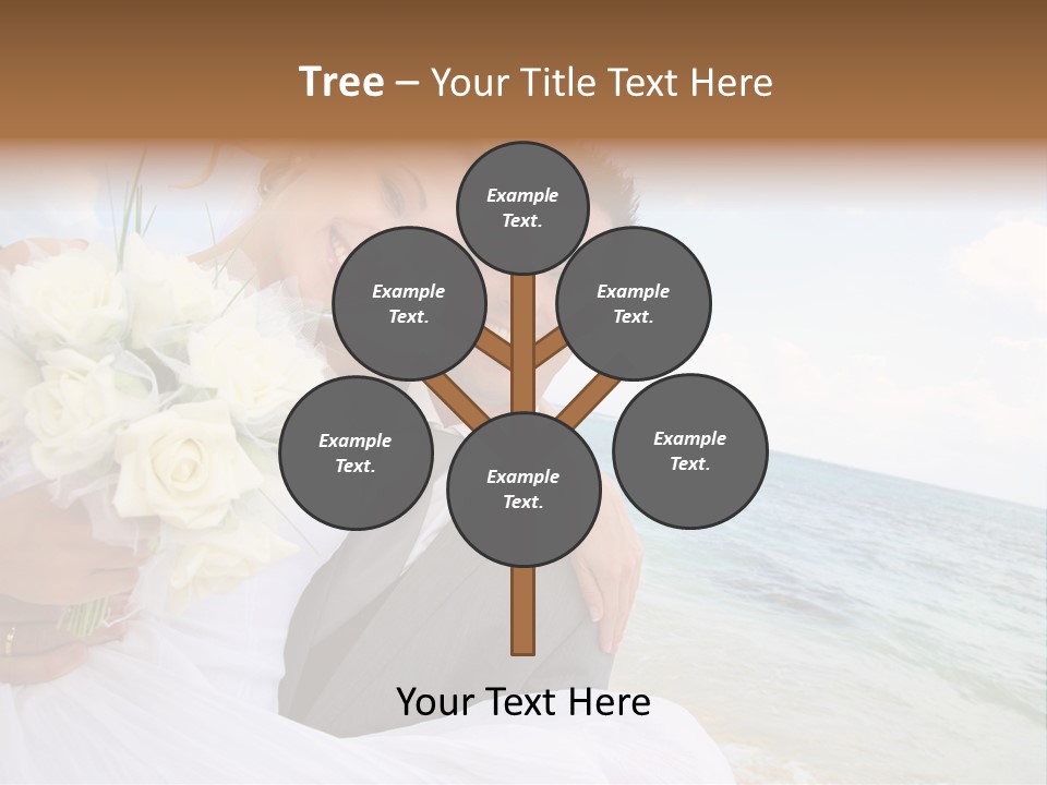 Bridal Dress Celebration Happy PowerPoint Template