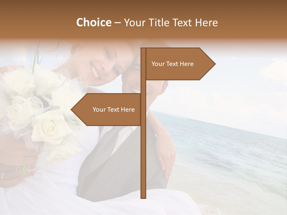 Bridal Dress Celebration Happy PowerPoint Template