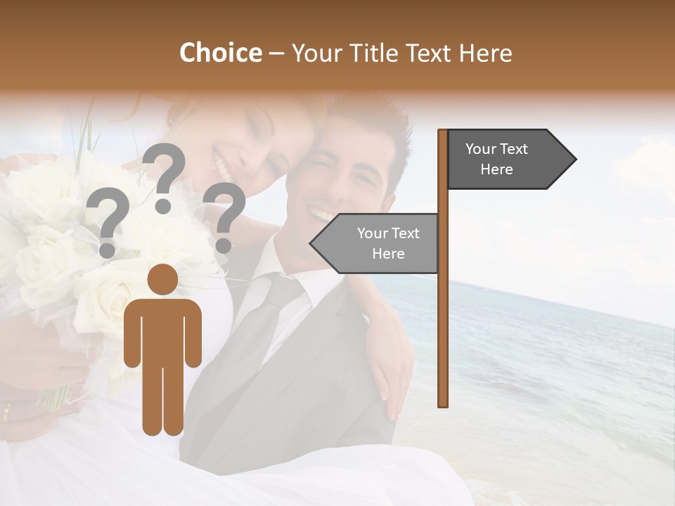 Bridal Dress Celebration Happy PowerPoint Template