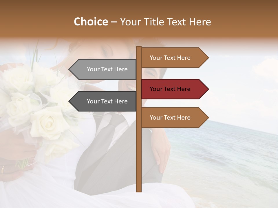 Bridal Dress Celebration Happy PowerPoint Template