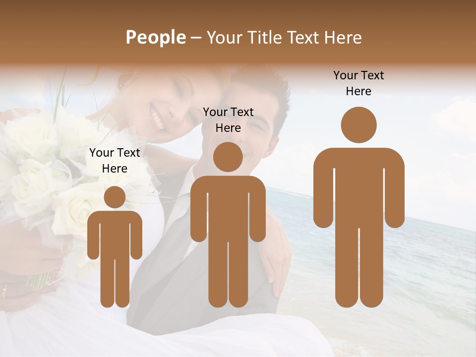 Bridal Dress Celebration Happy PowerPoint Template