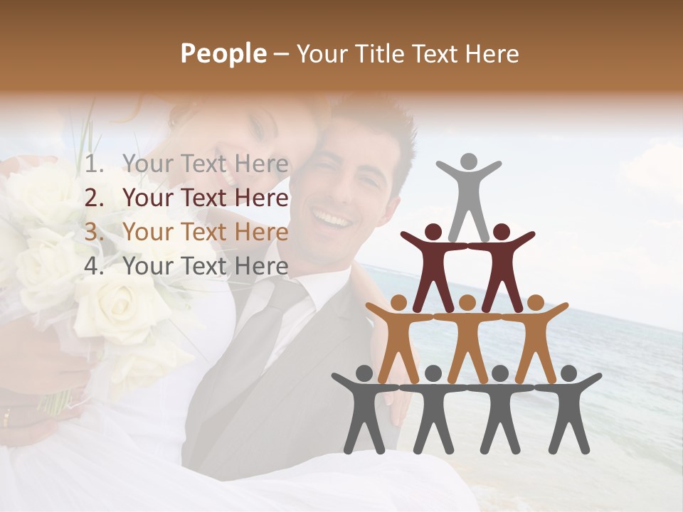 Bridal Dress Celebration Happy PowerPoint Template