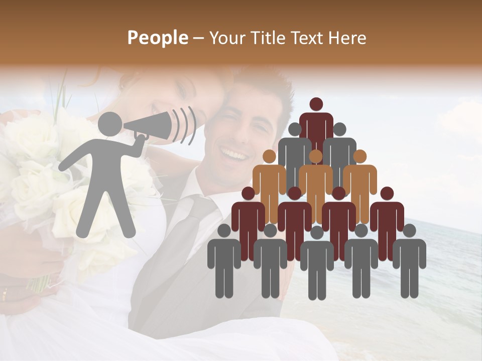 Bridal Dress Celebration Happy PowerPoint Template