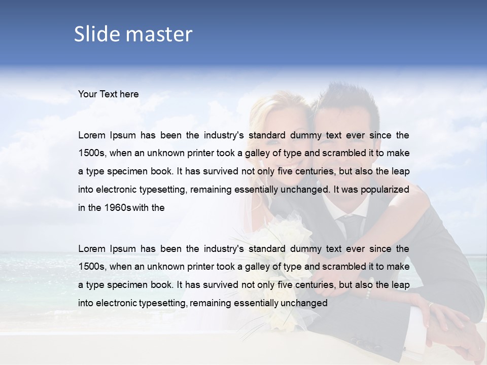 Seaview Bride Flowers PowerPoint Template