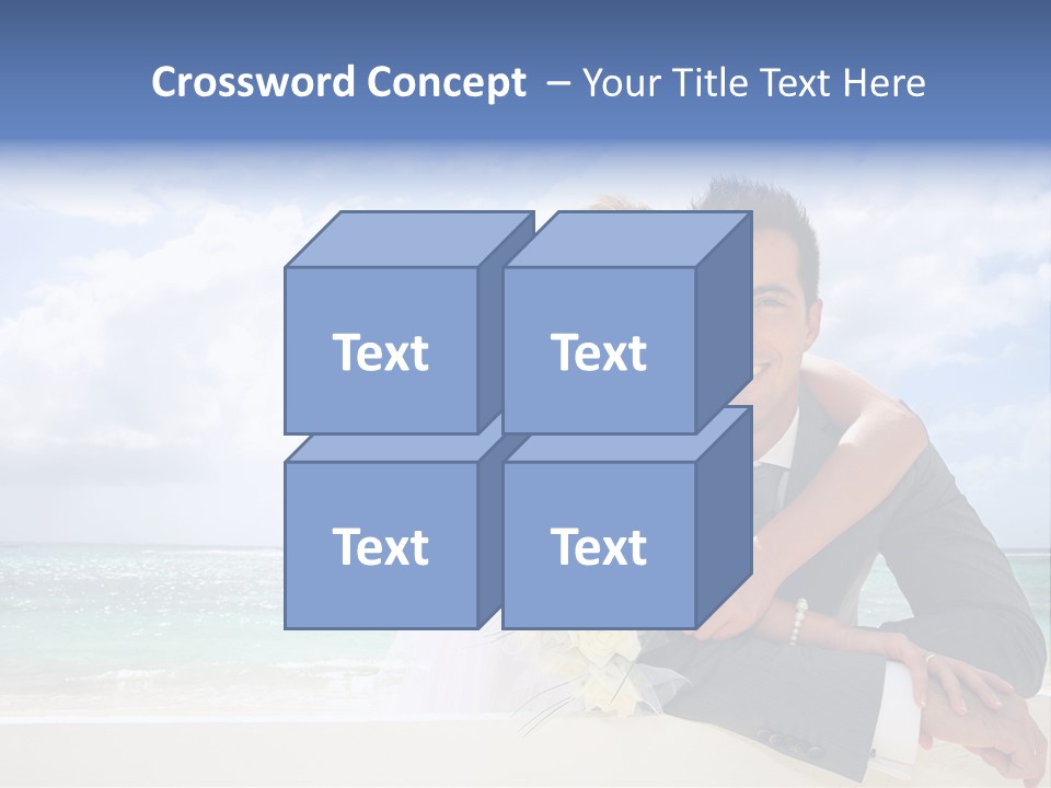 Seaview Bride Flowers PowerPoint Template