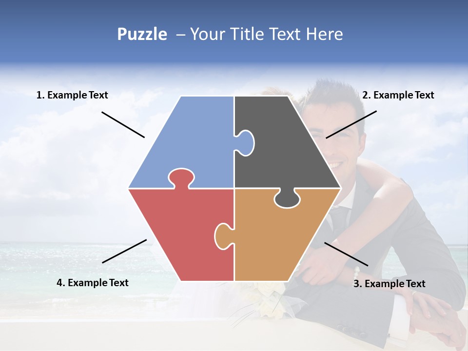 Seaview Bride Flowers PowerPoint Template