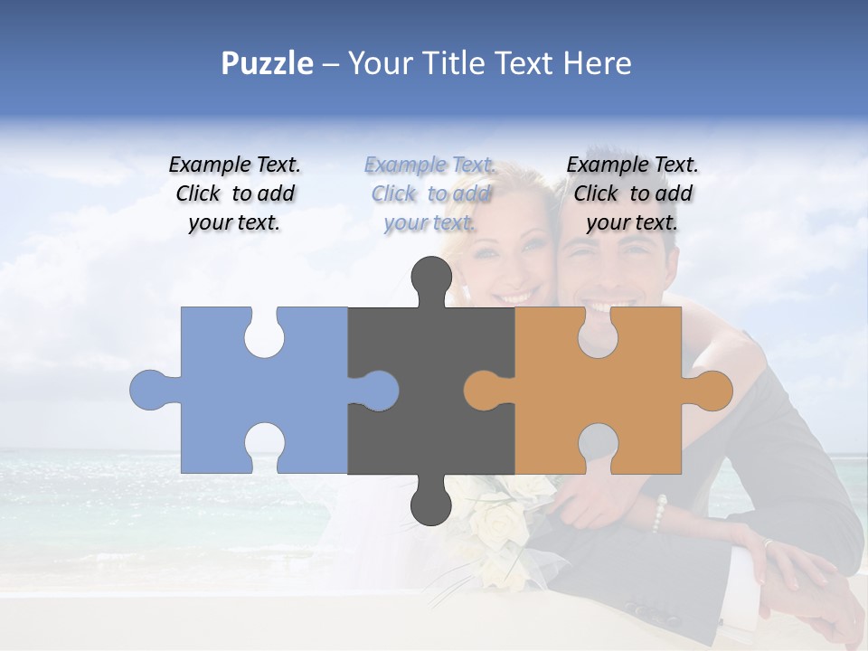 Seaview Bride Flowers PowerPoint Template