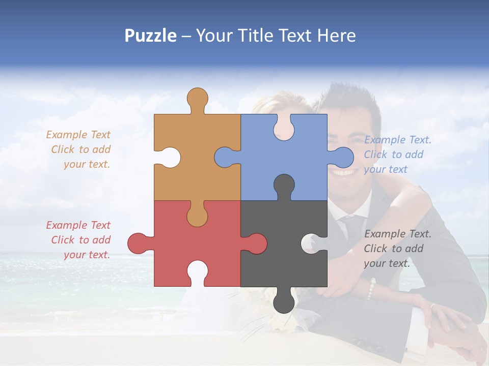 Seaview Bride Flowers PowerPoint Template