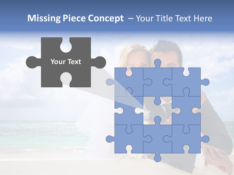 Seaview Bride Flowers PowerPoint Template