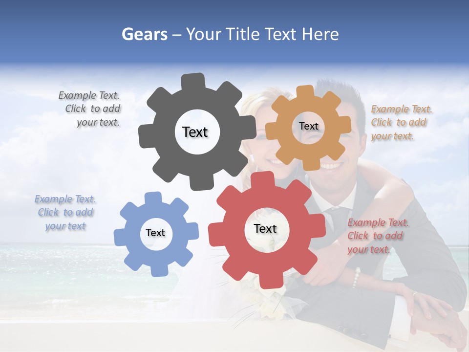 Seaview Bride Flowers PowerPoint Template