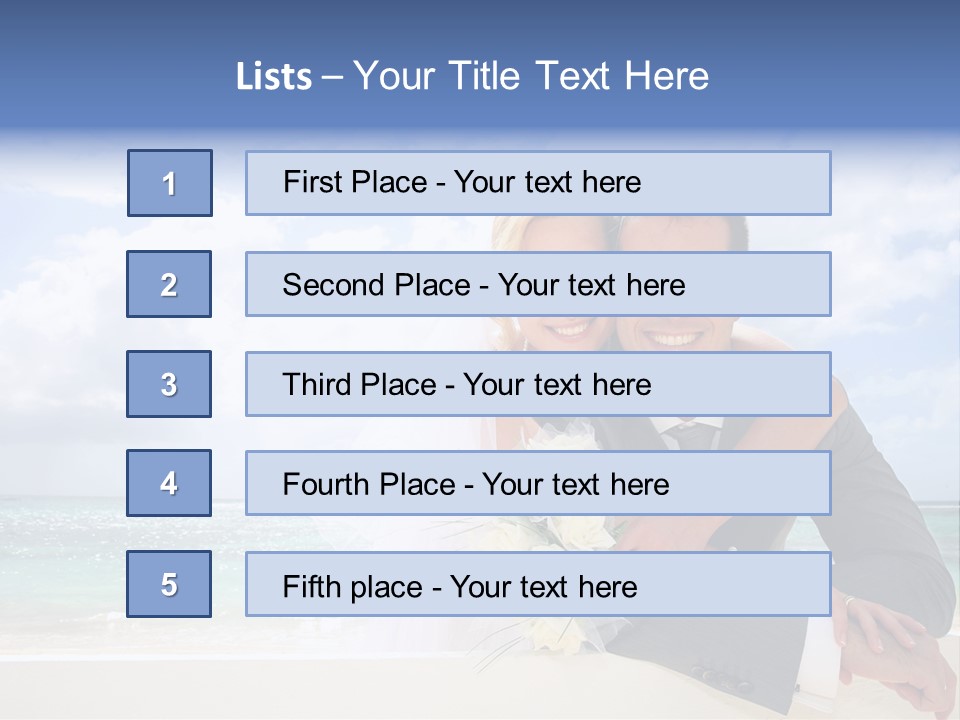 Seaview Bride Flowers PowerPoint Template