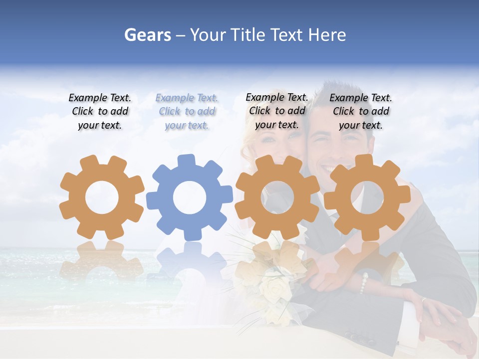 Seaview Bride Flowers PowerPoint Template