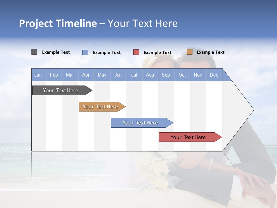 Seaview Bride Flowers PowerPoint Template