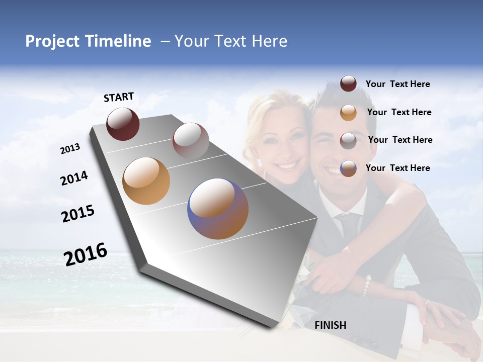 Seaview Bride Flowers PowerPoint Template