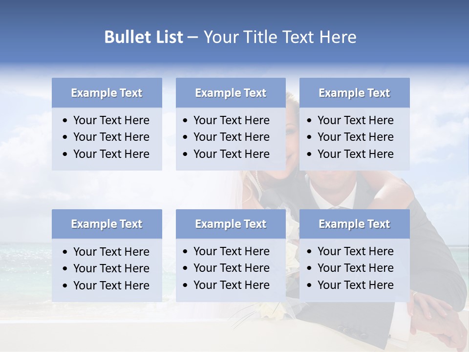 Seaview Bride Flowers PowerPoint Template