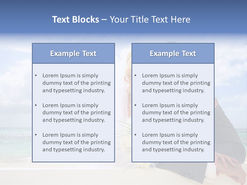 Seaview Bride Flowers PowerPoint Template