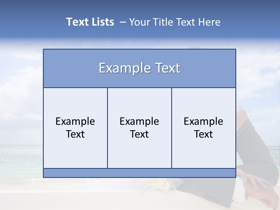 Seaview Bride Flowers PowerPoint Template