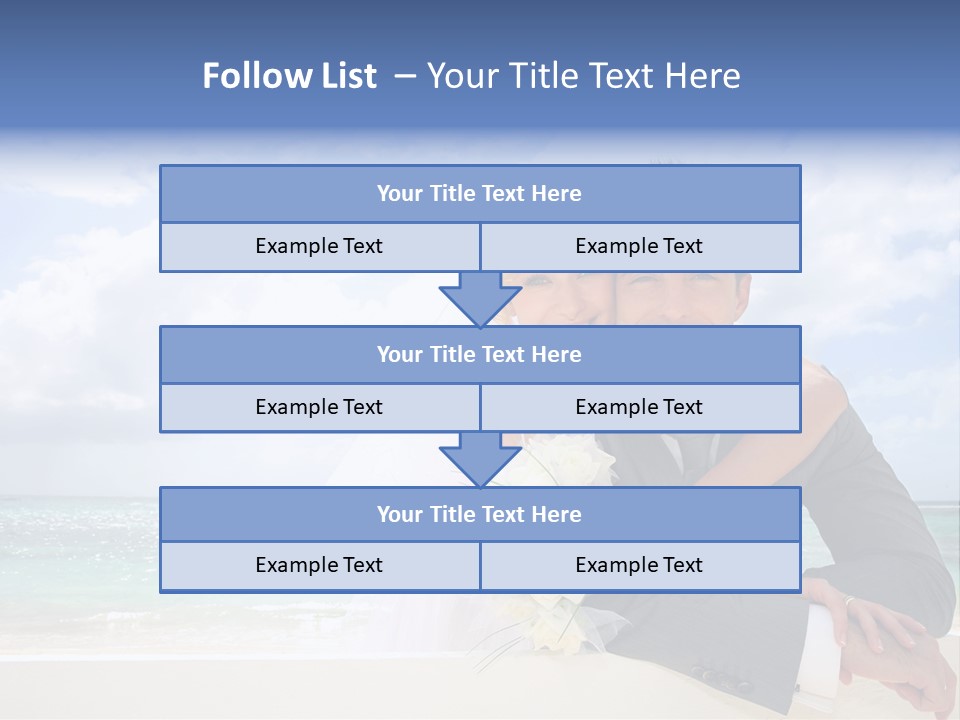 Seaview Bride Flowers PowerPoint Template