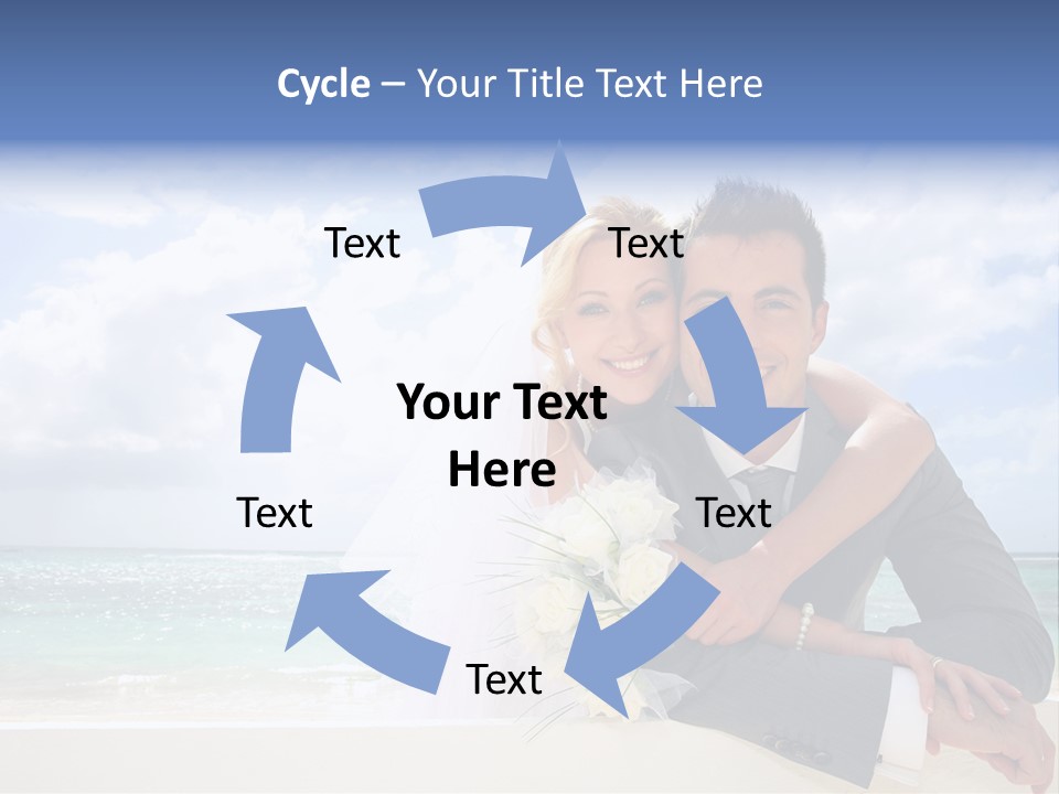 Seaview Bride Flowers PowerPoint Template