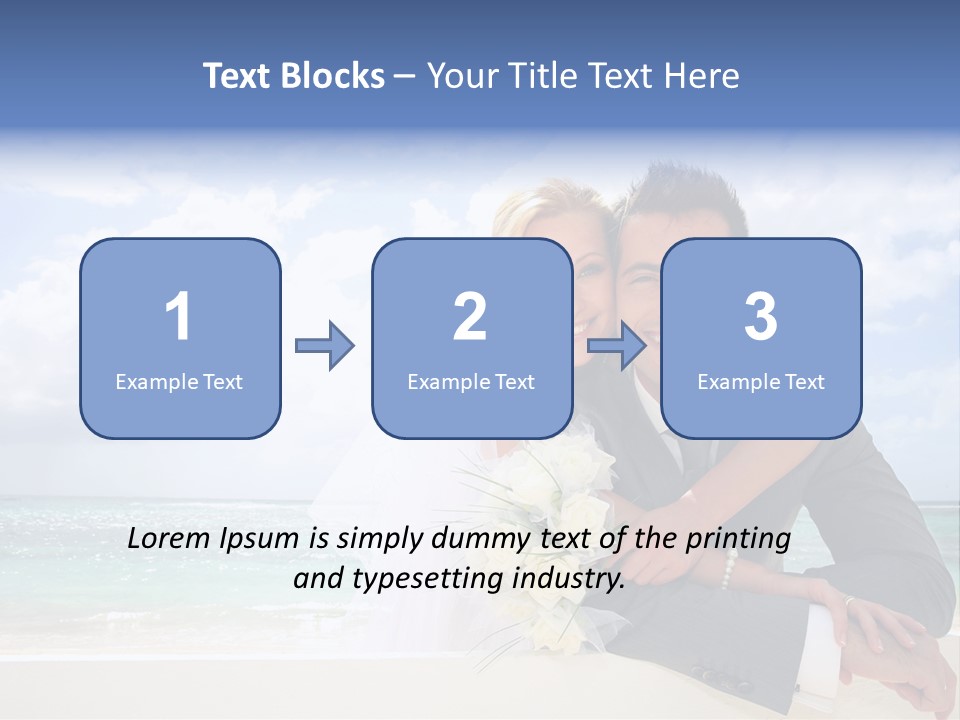 Seaview Bride Flowers PowerPoint Template