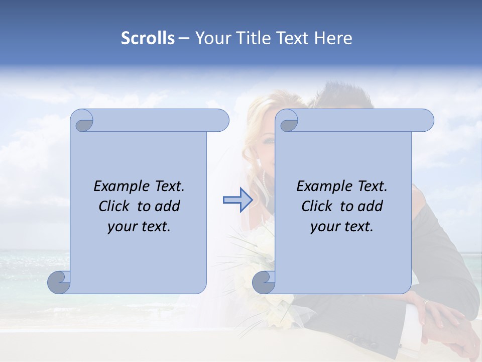Seaview Bride Flowers PowerPoint Template