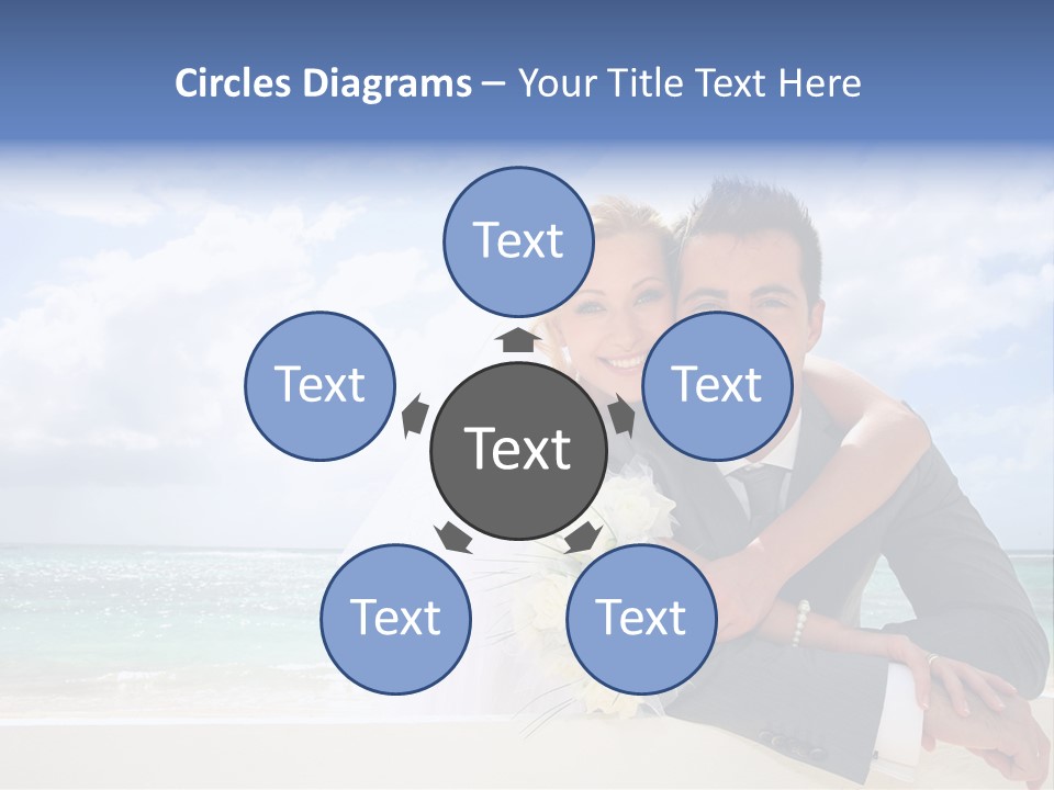 Seaview Bride Flowers PowerPoint Template