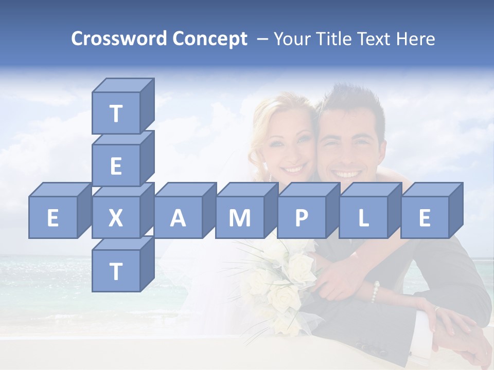 Seaview Bride Flowers PowerPoint Template