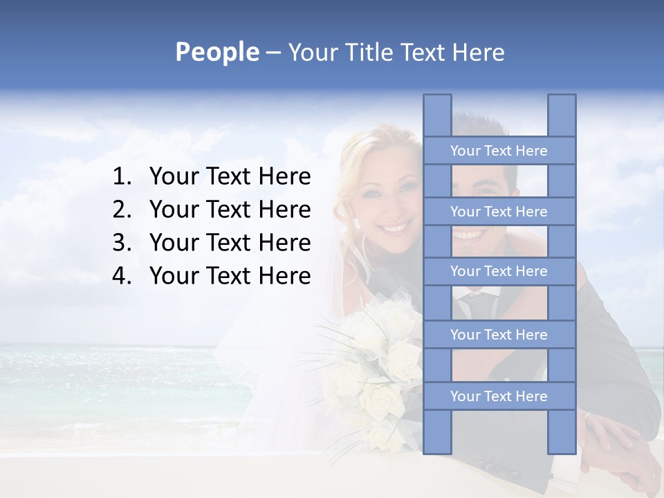 Seaview Bride Flowers PowerPoint Template