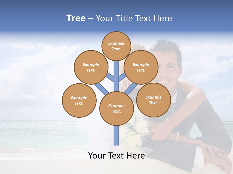 Seaview Bride Flowers PowerPoint Template