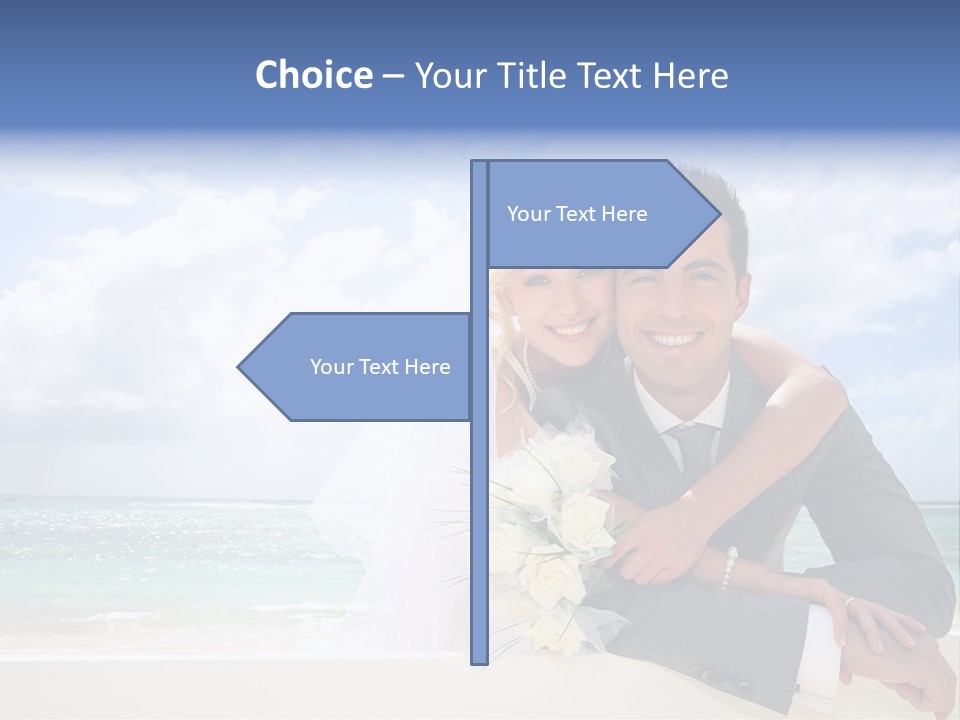 Seaview Bride Flowers PowerPoint Template