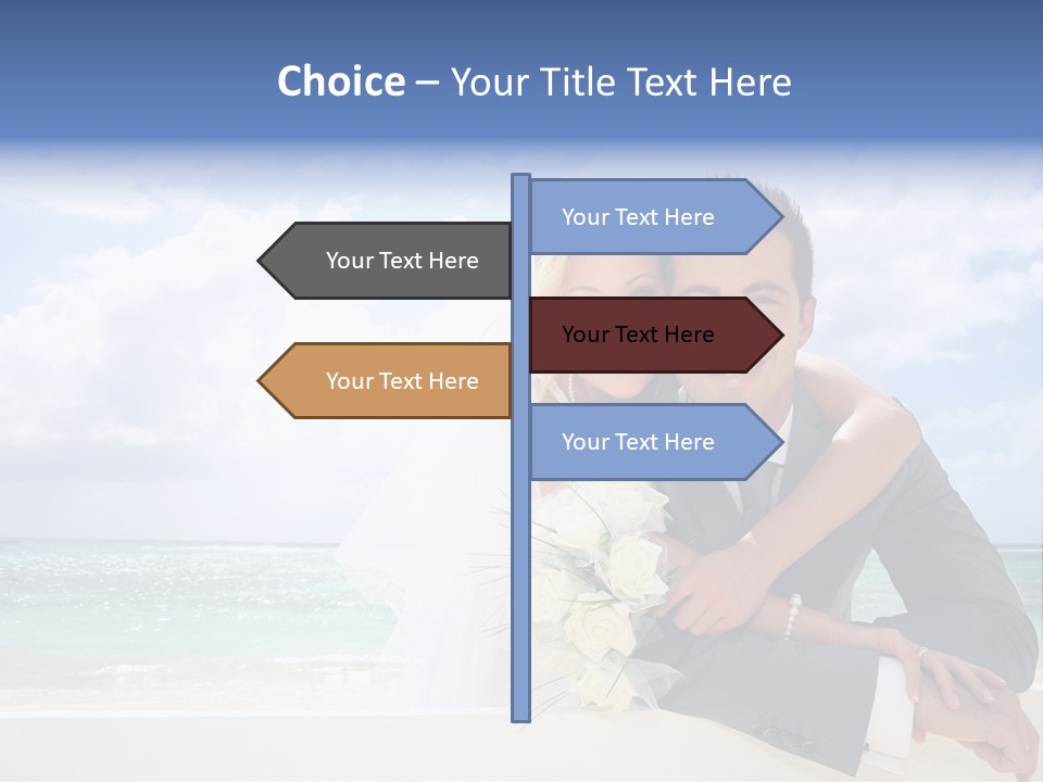 Seaview Bride Flowers PowerPoint Template