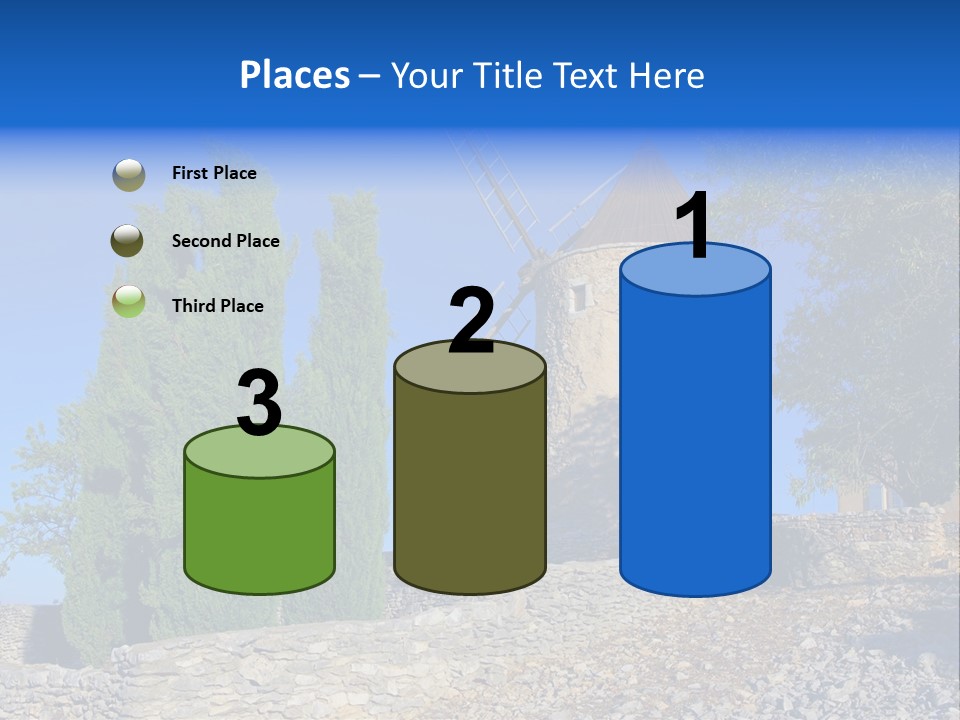 Blue Mediterranean Old PowerPoint Template