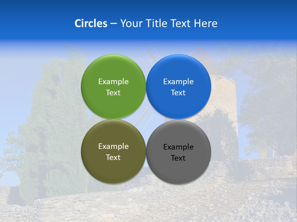 Blue Mediterranean Old PowerPoint Template