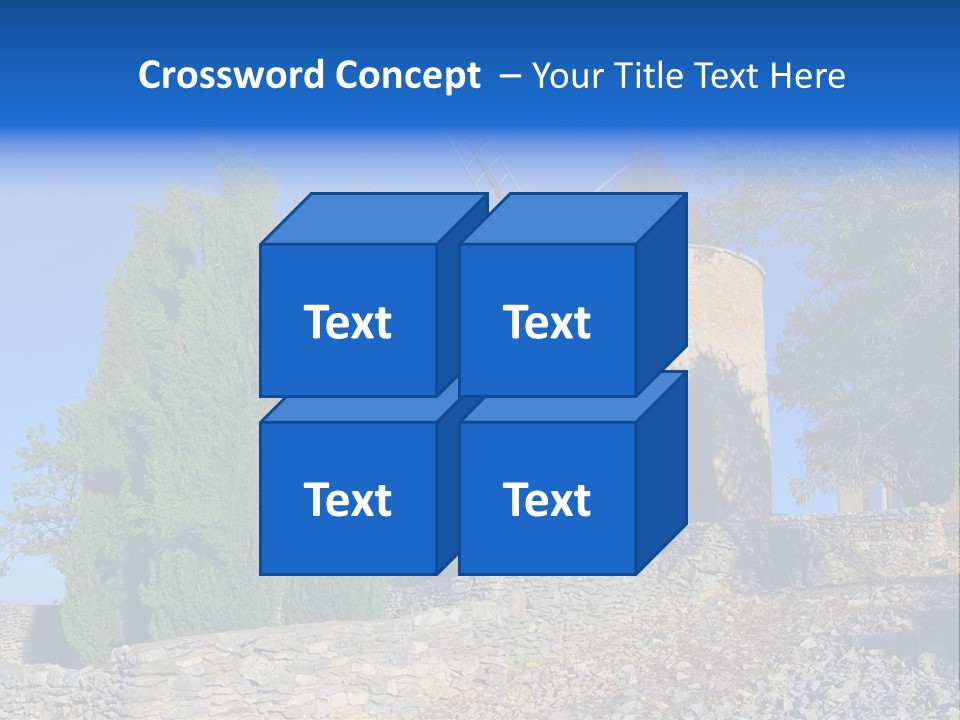 Blue Mediterranean Old PowerPoint Template