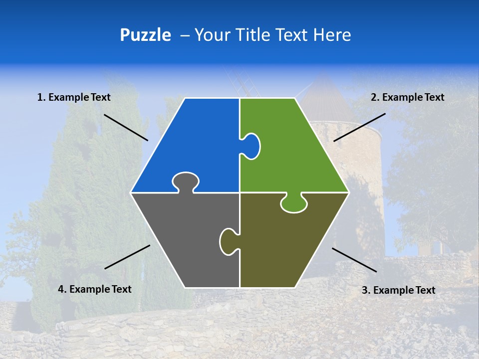 Blue Mediterranean Old PowerPoint Template