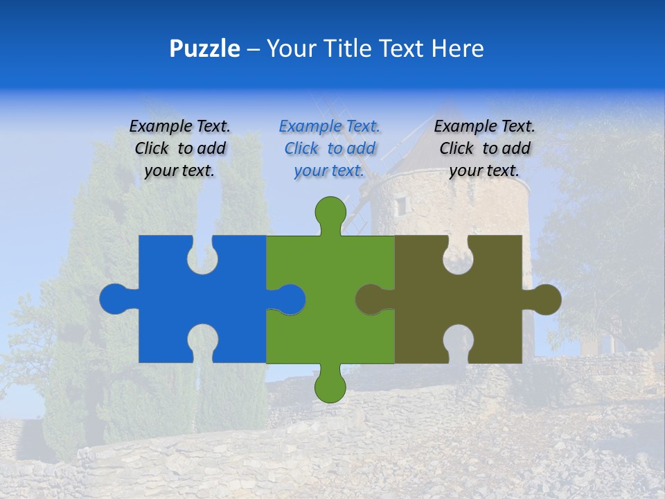 Blue Mediterranean Old PowerPoint Template