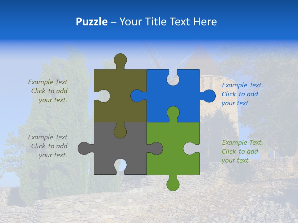 Blue Mediterranean Old PowerPoint Template