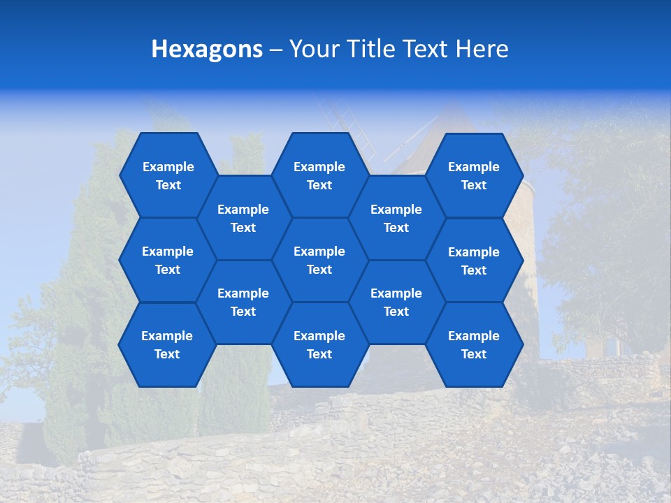 Blue Mediterranean Old PowerPoint Template