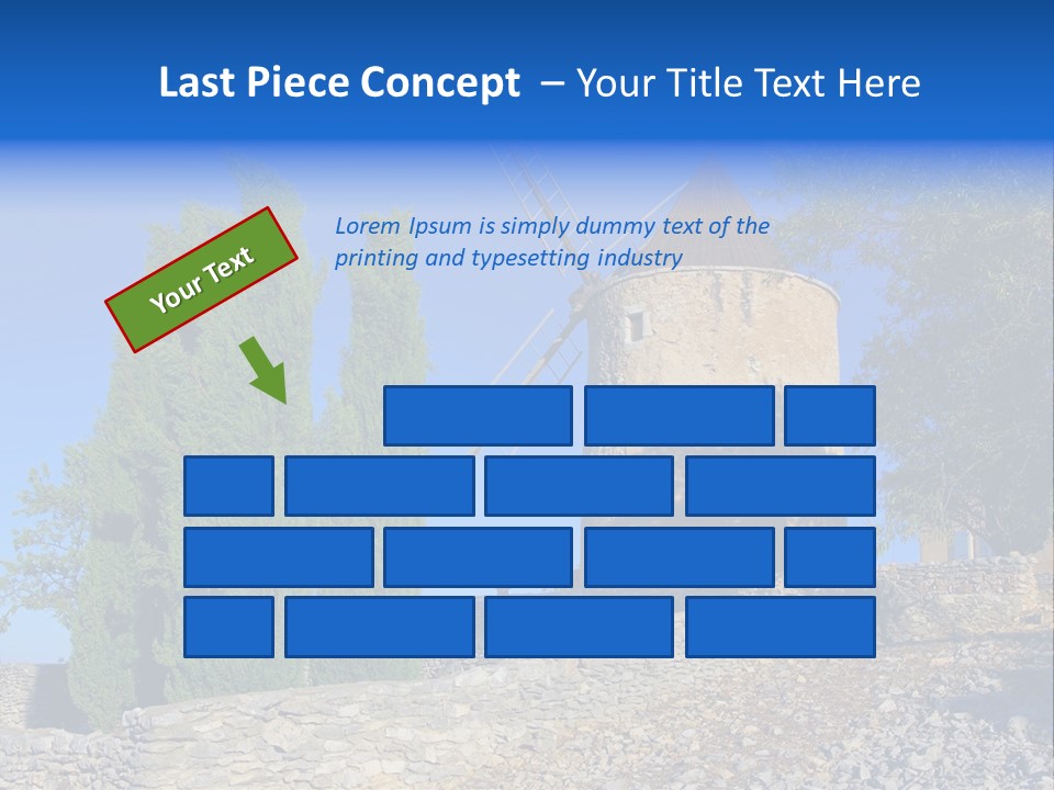 Blue Mediterranean Old PowerPoint Template